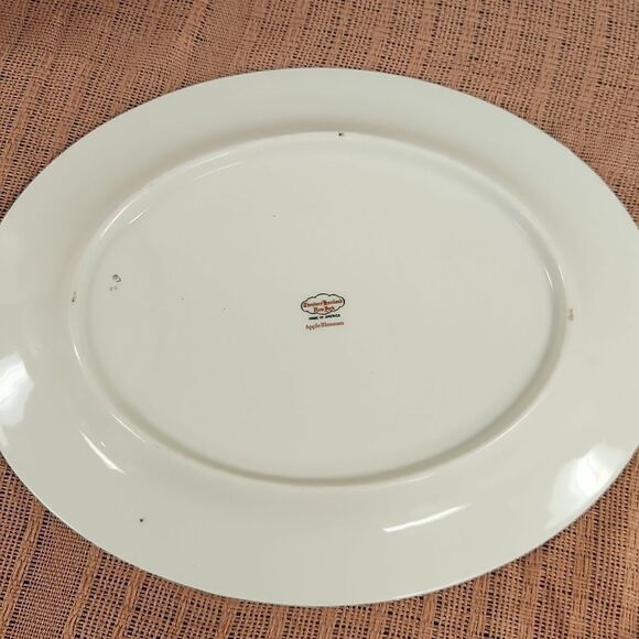 Elegant Theodore Haviland Apple Blossom Floral Platter 15" x 12" - Picture 4 of 7